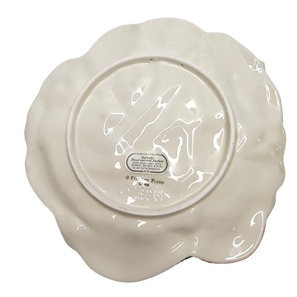 Vintage Fitz And Floyd 1996 Decorative Vegetable Plate Hand Painted 8.5 inch - Picture 4 of 5